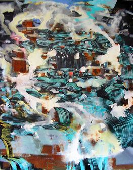 The Falls at Fiedo 1998 acrylic on canvas 207 x 173 cm 